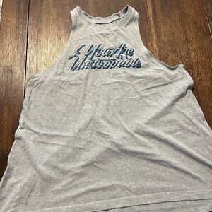 Under Armour Gray Sleeveless Muscle Tee with Cut Out Relaxed Style
